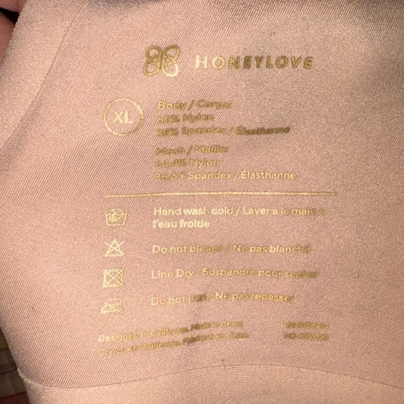 Honeylove Black Mesh Crossover Women's Bra - Picture 3 of 4